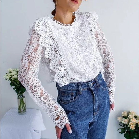 Last 1 L Restocked 5 Star Rated New Bohemian Crochet Top w Back Zipper - Picture 11 of 17